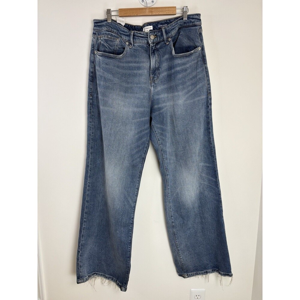 Good American Good Ease Replaced Jeans (Sz 14 X 33) Wide Leg Baggy Slouchy Denim